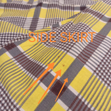Cargar imagen en el visor de la galería, 1940s 1950s - Adorable Yellow Plaid Cotton Dress - W32 (82cm)