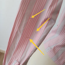 Charger l'image dans la galerie, 1940s 1950s - FRANCE - Superb Pink Grey Stripes Cotton Blouse - W35 (90cm)