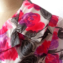 Charger l'image dans la galerie, 1950s 1960s - FRANCE - Stunning Roseprint Dress - W28 (71cm)