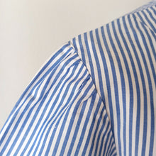 Load image into Gallery viewer, 1940s - Adorable Blue Stripes Cotton Dress - W35 (88cm)