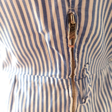 Load image into Gallery viewer, 1940s - Adorable Blue Stripes Cotton Dress - W35 (88cm)