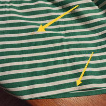 Cargar imagen en el visor de la galería, 1940s - Gorgeous Green Stripes Cotton Dress - W27 (68cm)