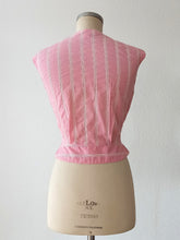 Charger l'image dans la galerie, 1950s 1960s - GOLDPUNKT, Germany - Adorable Pink Vichy Blouse - Sz 40