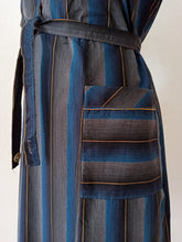 Charger l'image dans la galerie, 1940s 1950s - FRENCH DEADSTOCK - Gorgeous Striped Cotton Dress - W36 (92cm)