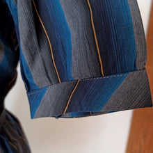 Charger l'image dans la galerie, 1940s 1950s - FRENCH DEADSTOCK - Gorgeous Striped Cotton Dress - W36 (92cm)