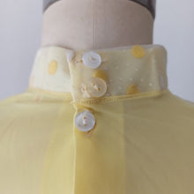 Charger l'image dans la galerie, 1950s - French Deadstock - Fabulous Yellow Nylon Blouse - Sz 46