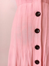 Charger l'image dans la galerie, 1940s - Delicious Pink Linen Pleated Dress - W35 (88cm)