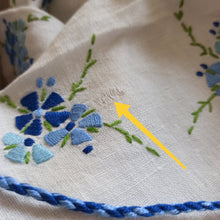 Cargar imagen en el visor de la galería, 1940s - Exquisite Embroidery Linen Blouse - W27.5 (70cm)