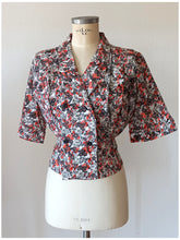 Charger l'image dans la galerie, 1950s (?) - Gorgeous Floral Cotton Blouse - W31 (79cm)
