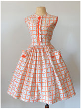Charger l'image dans la galerie, 1950s 1960s - Adorable Pockets Cotton Dress - W27 (70cm)