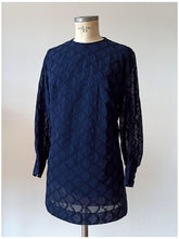 Load image into Gallery viewer, 1960s - Gorgeous Blue Cotton Dress