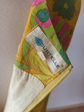 Charger l'image dans la galerie, 1960s - COURTELLE, France - Fabulous Floral Silk Dress - W32 (82cm)