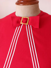 Laden Sie das Bild in den Galerie-Viewer, 1960s - Stunning Red Cotton Dress - W28 (72cm)