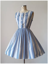 Charger l'image dans la galerie, 1950s - Soft Barkcloth Dress - W26 (66cm)