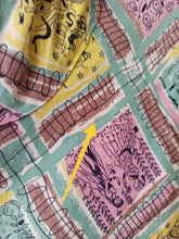 Charger l'image dans la galerie, 1940s 1950s - Precious 1001 Nights Novelty Cotton Dress - W27 (68cm)