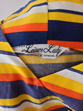 Charger l'image dans la galerie, 1960s - LEISURE LADY, USA - Striped Blouse - Sz L/XL