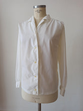 Charger l'image dans la galerie, 1950s 1960s - White Nylon blouse - SzXL