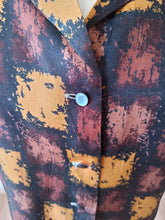 Charger l'image dans la galerie, 1950s 1960s - Abstract Crepe Blouse - Sz 46
