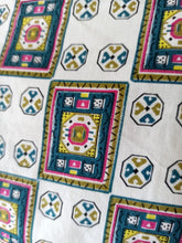 Charger l'image dans la galerie, 1950s 1960s - Gorgeous Geometric Print Cotton Dress - W27.5 (70cm)