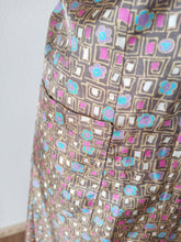 Charger l'image dans la galerie, 1960s - Abstract Satin Dress - W39 (100cm)