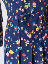 Charger l'image dans la galerie, 1960s - Cute Front Zipper Floral Dress - W31 (80cm)