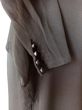 Cargar imagen en el visor de la galería, 1940s - Stunning Black Silk Crepe Dress - W29 (74cm)