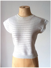 Charger l'image dans la galerie, 1950s - White Knit Jumper - XS/S