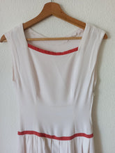 Charger l'image dans la galerie, 1940s 1950s - White Dotted Cotton Dress - W25 (64cm)