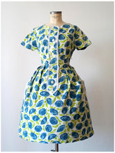 Charger l'image dans la galerie, 1950s 1960s - Beautiful Abstract Roseprint Pockets Dress - W32 (81cm)