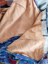 Charger l'image dans la galerie, 1950s - Stunning Novelty Print Halter Rayon Dress - W27 (68cm)