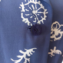Cargar imagen en el visor de la galería, 1940s - Gorgeous Stone Blue Rayon Dress - W36 (92cm)
