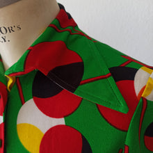 Load image into Gallery viewer, 1960s 1970s - Stunning Abstract Blouse - Sz XS/S