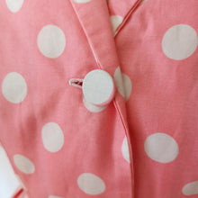 Charger l'image dans la galerie, 1950s 1960s - GERMANY - Iconic Pink Dotted Cotton Dress - W26 (66cm)