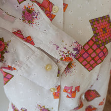 Carica l'immagine nel visualizzatore di Gallery, 1960s 1970s - Cute Cotton Blouse