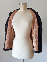 Cargar imagen en el visor de la galería, 1940s - FRANCE - Outstanding Rhinestones Gabardine Blazer - W29 (74cm)