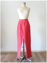 Charger l'image dans la galerie, 1950s - LONDON - Fabulous Red Stripes Raspberry Pants - W28 (70cm)