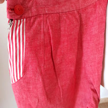 Charger l'image dans la galerie, 1950s - LONDON - Fabulous Red Stripes Raspberry Pants - W28 (70cm)