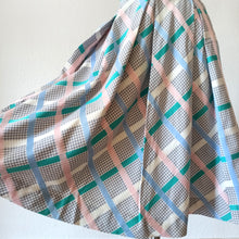 Cargar imagen en el visor de la galería, 1940s 1950s - Adorable Pastel Colors Cotton Dress - W29 (74cm)