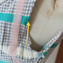 Cargar imagen en el visor de la galería, 1940s 1950s - Adorable Pastel Colors Cotton Dress - W29 (74cm)