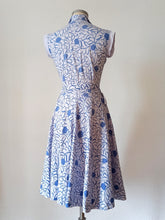 Cargar imagen en el visor de la galería, 1940s - Delicious Day Dress - W28.5 (72cm)