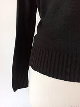 Charger l'image dans la galerie, 1960s - DEADSTOCK - Cofasa, Spain - Black Sweater - Sz 4