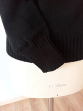 Charger l'image dans la galerie, 1960s - DEADSTOCK - Cofasa, Spain - Black Sweater - Sz 4