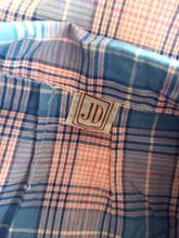 Cargar imagen en el visor de la galería, 1940s - JD - Unworn - Gorgeous Pink Blue Plaid Cotton Dress - W34 (86cm)