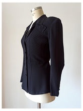 Cargar imagen en el visor de la galería, 1940s - PRESTIGE, Paris - Sublime Couture Black Crepe Jacket - W30 (76cm)