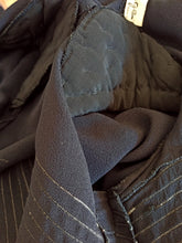 Cargar imagen en el visor de la galería, 1940s - PRESTIGE, Paris - Sublime Couture Black Crepe Jacket - W30 (76cm)