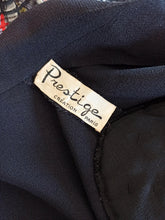 Cargar imagen en el visor de la galería, 1940s - PRESTIGE, Paris - Sublime Couture Black Crepe Jacket - W30 (76cm)