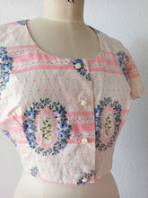 Charger l'image dans la galerie, 1950s - SAMBO FASHIONS - Adorable Roseprint Bolero Dress - W26 (66cm)