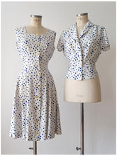 Charger l'image dans la galerie, 1950s - Exquisite Textured Rayon Dotted Set - W29 (74cm)