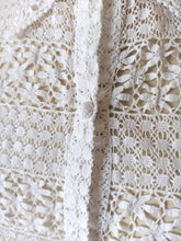 Charger l'image dans la galerie, 1940s 1950s - Exquisite White Cotton Handmade Blouse - W30 (76cm)