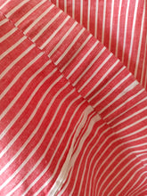 Cargar imagen en el visor de la galería, 1940s - Gorgeous Red Stripes Cotton Dress - W31 (78cm)
